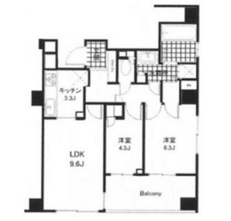 東京都新宿区払方町 賃貸マンション 2LDK