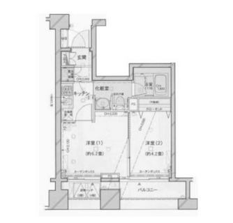 東京都新宿区岩戸町 賃貸マンション 2K