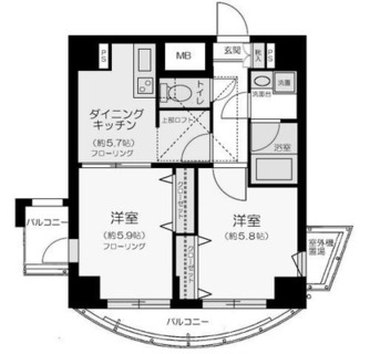 東京都新宿区山吹町 賃貸マンション 2K